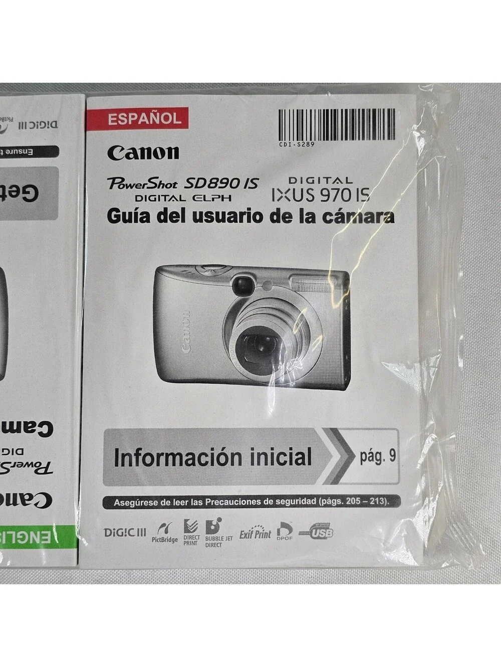 Canon PowerShot SD890 IS Digital ELPH IXUS 970 IS Camera User Guide Manuals Set
